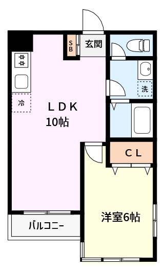 メゾンファミール 201号室 間取り
