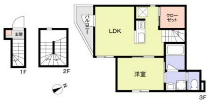 WoodCrest大井Residence 301号室 間取り
