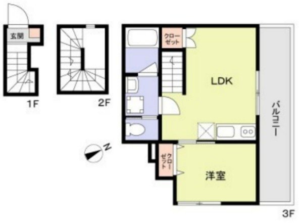 WoodCrest大井Residence 302号室 間取り