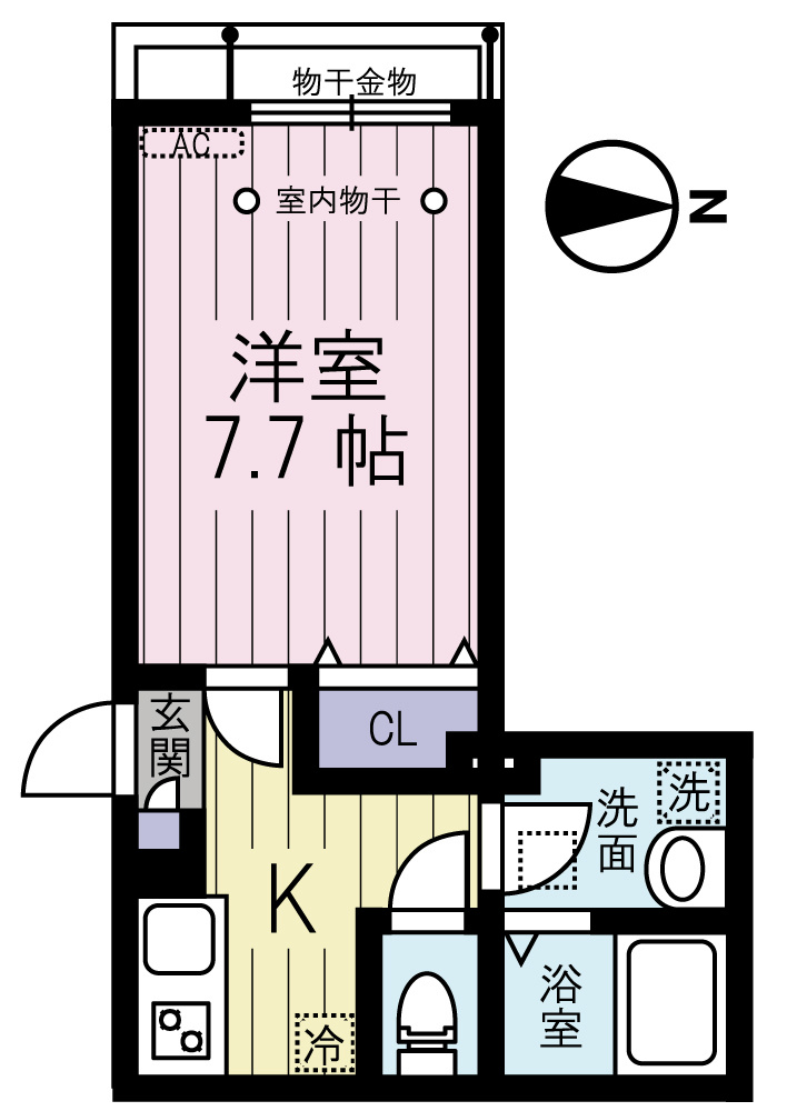 ラ・ペジーブルK 101号室 間取り
