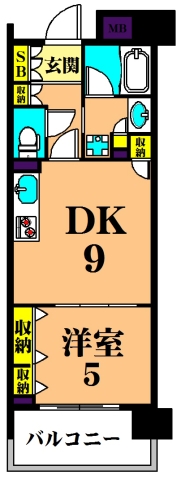 グレイスコート大森海岸   303号室 間取り