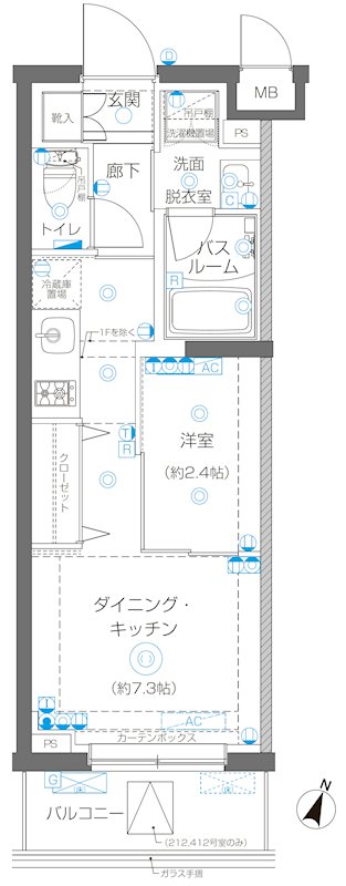 ZOOM蒲田EAST 514号室 間取り