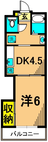 フィオーレ東大井 201号室 間取り