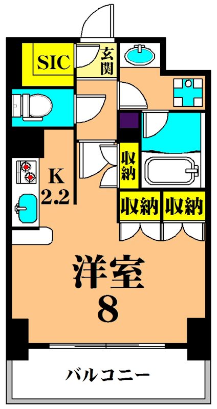 エコロジー大井町レジデンス  603号室 間取り