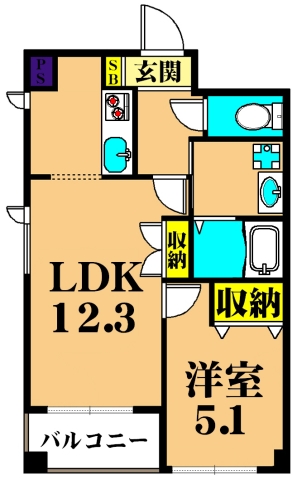 ベイコート東品川  302号室 間取り