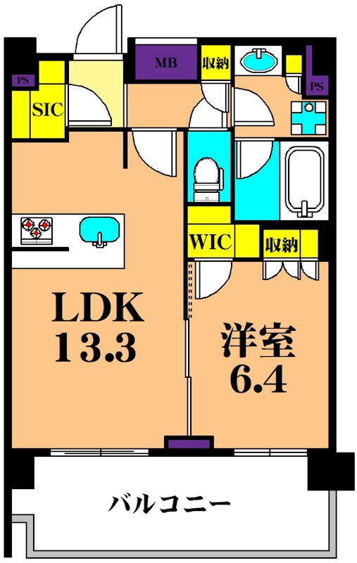 オアーゼ品川レジデンス 713号室 間取り