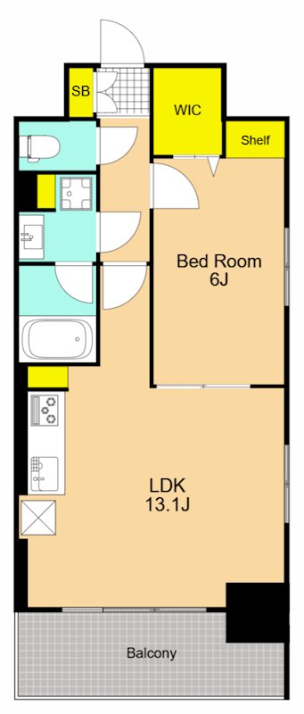 キャナルテラス品川 412号室 間取り