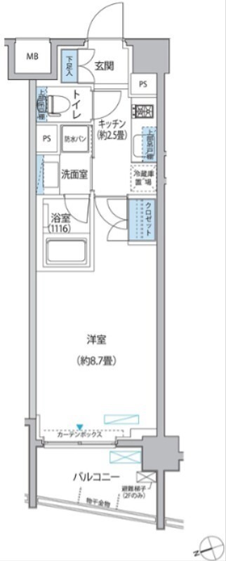 プラネソシエ大森山王 504号室 間取り