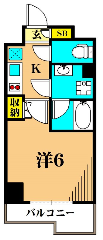 レジディア南品川 404号室 間取り