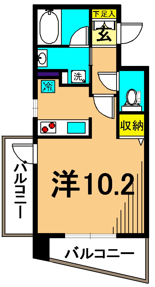 レジディア大井町Ⅱ 305号室 間取り
