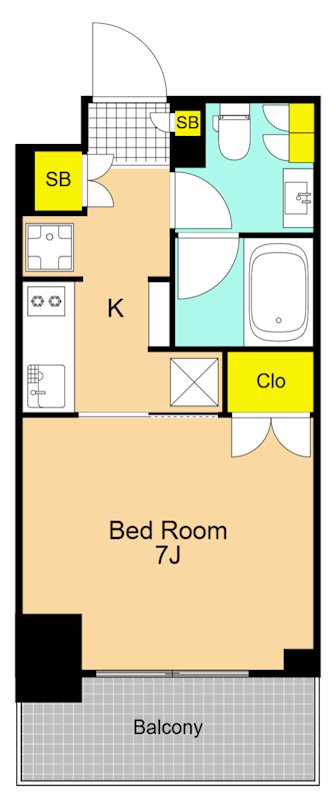 パークアクシス大森  702号室 間取り
