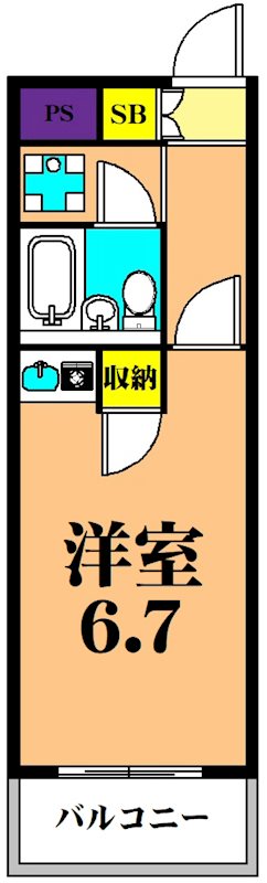 品川大井町スカイレジテル 510号室 間取り