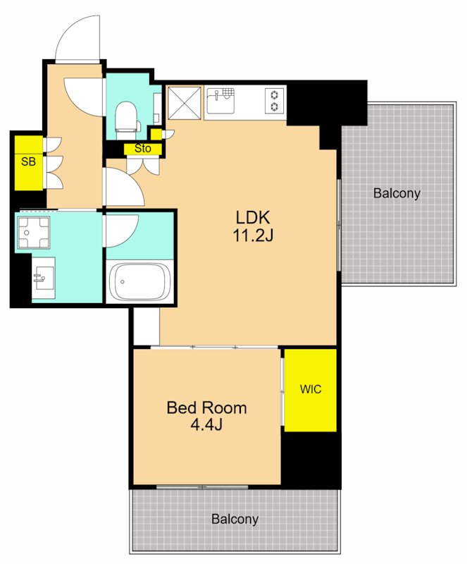 ザ・パークハビオ大森山王 204号室 間取り