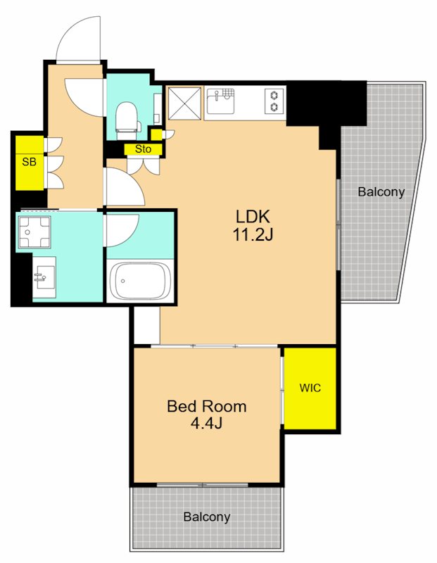 ザ・パークハビオ大森山王 604号室 間取り