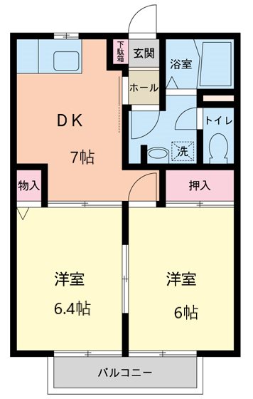 エトワールⅡ 202号室 間取り