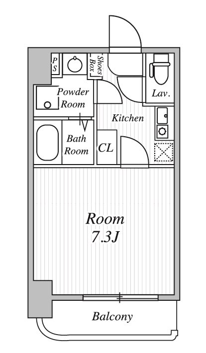 グランヴェルジュ大鳥居  202号室 間取り