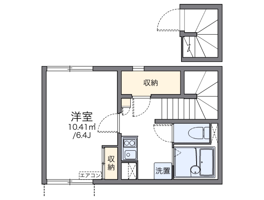 レオネクストコートハウス山王 202号室 間取り