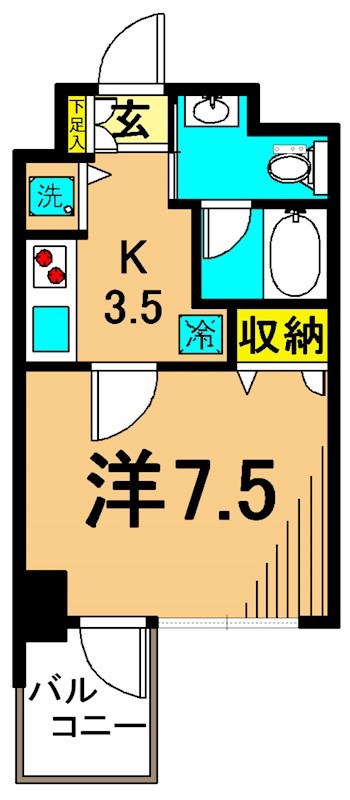 プライマル大井仙台坂 505号室 間取り