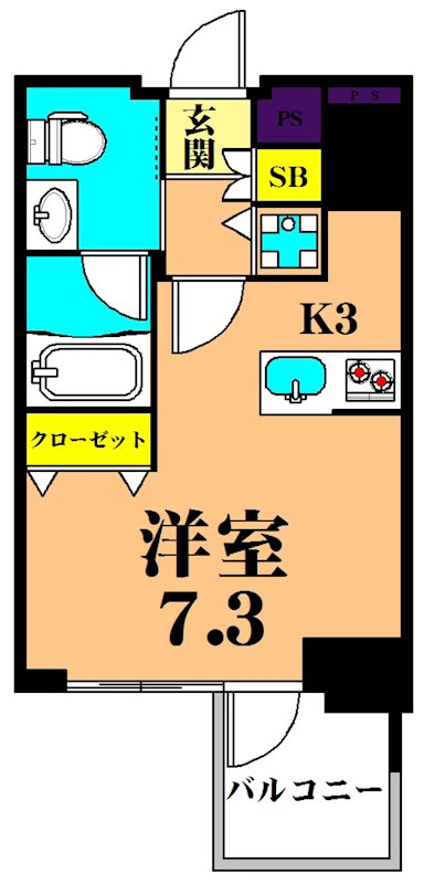 プライマル大井仙台坂 602号室 間取り