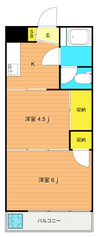 石川台ロイヤルマンション 5D号室 間取り