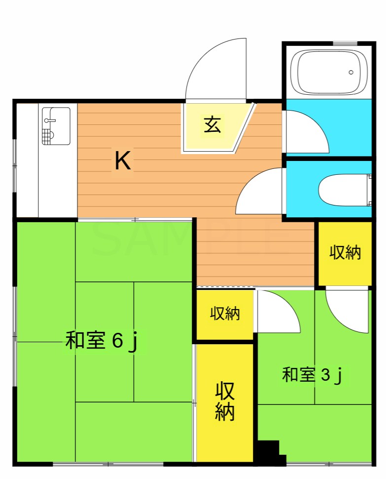 田中ビル 202号室 間取り