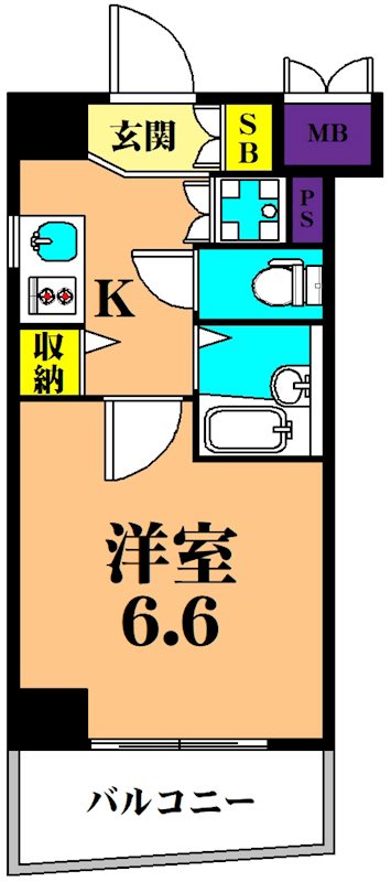 ヴェローナ大井南ルッソグランデ 1205号室 間取り