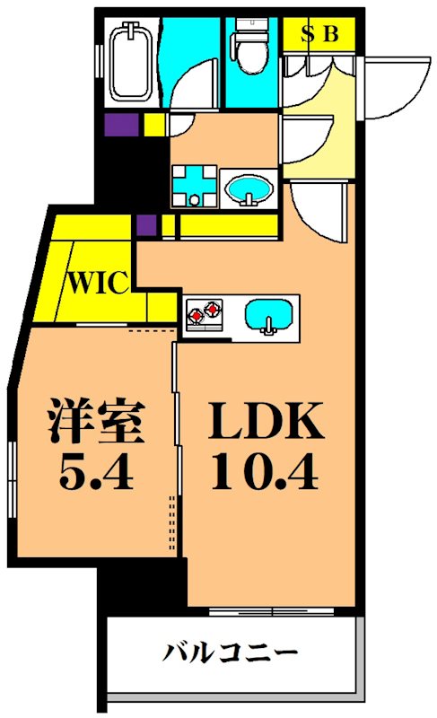 パークキューブ大井町レジデンス  1306号室 間取り