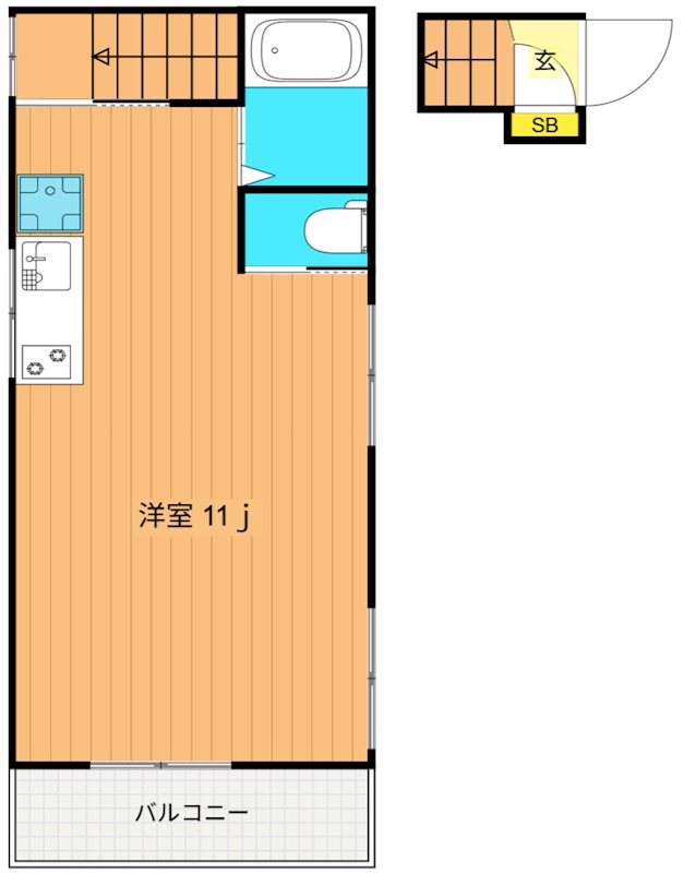目黒本町5丁目アパート 201号室 間取り