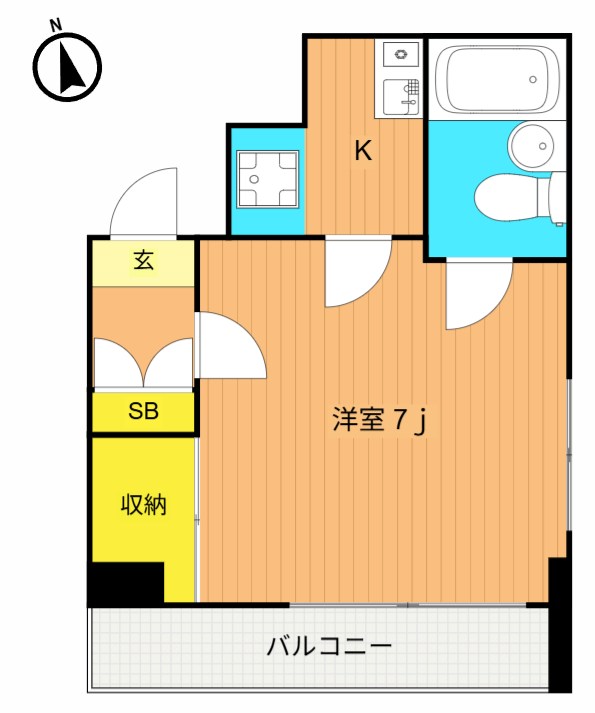 メゾンサンテ 201号室 間取り