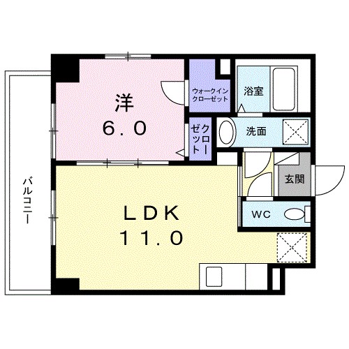 ラ　メッゾ 303号室 間取り