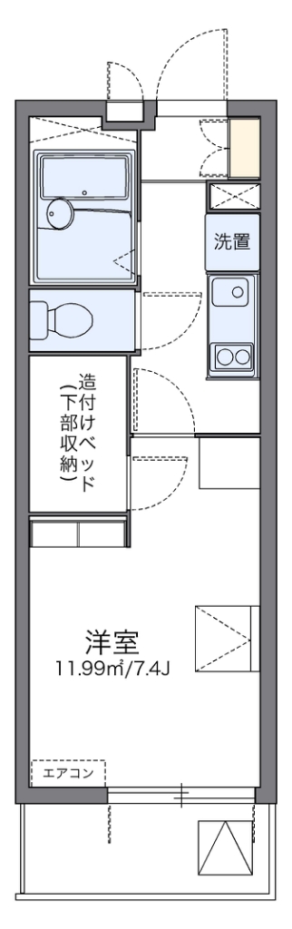 レオパレスエクセルハイムⅢ 405号室 間取り
