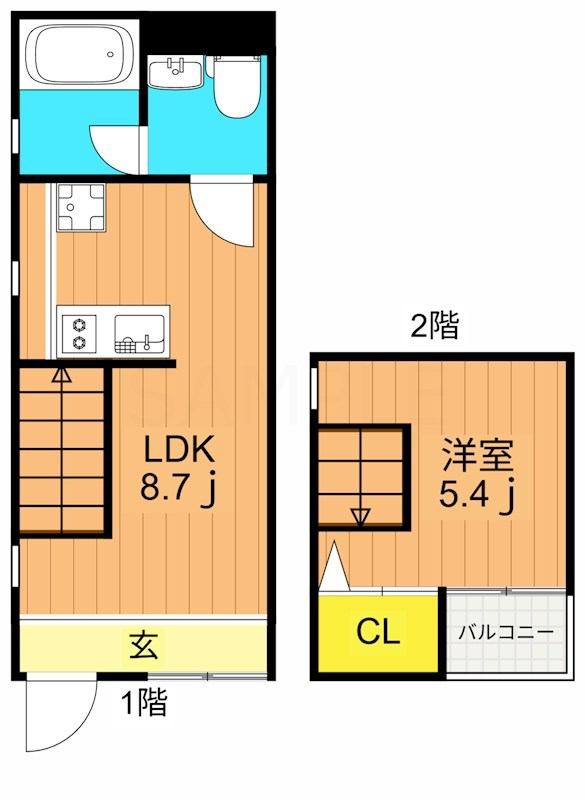 corridor  103号室 間取り