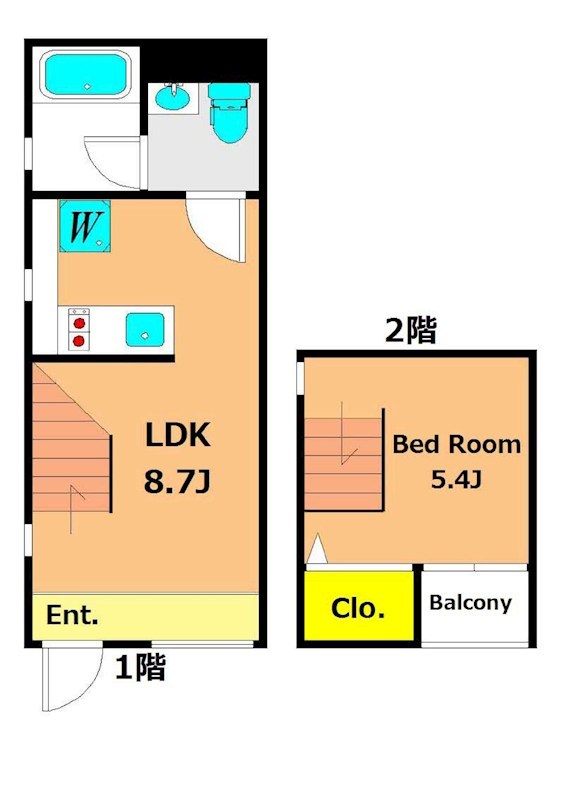 corridor  103号室 間取り