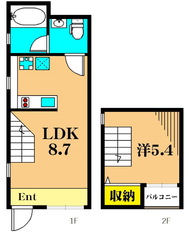 corridor  103号室 間取り