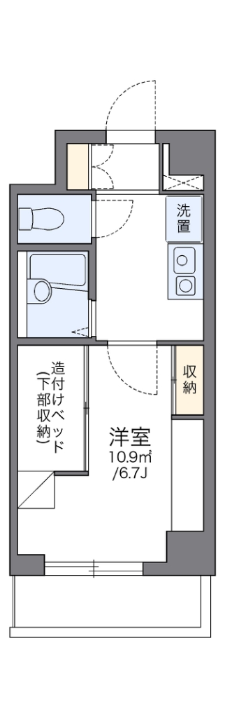 レオパレス宇田川町マンション 201号室 間取り