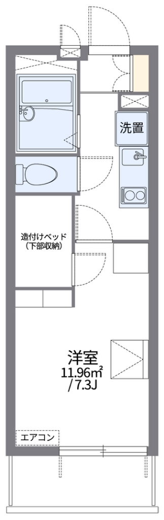 レオパレスＢ　＆　Ｒ 103号室 間取り
