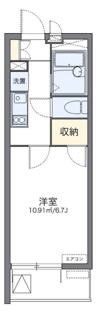 レオパレスライラック久が原 303号室 間取り