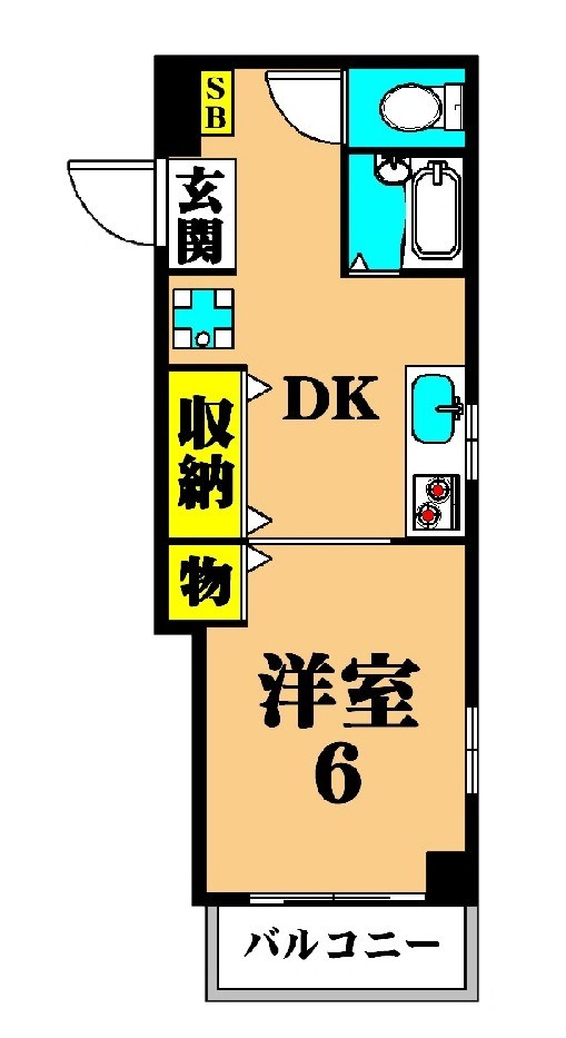 エムズコート 101号室 間取り