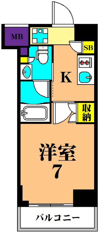 プラウドフラット南品川  806号室 間取り
