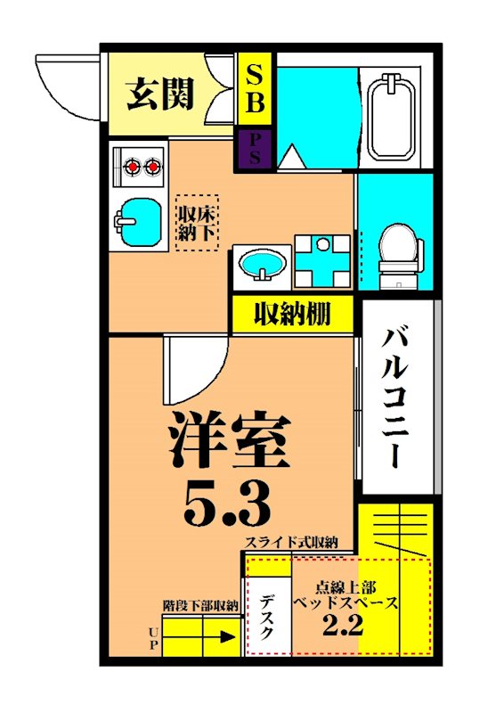 Rira Court 101号室 間取り
