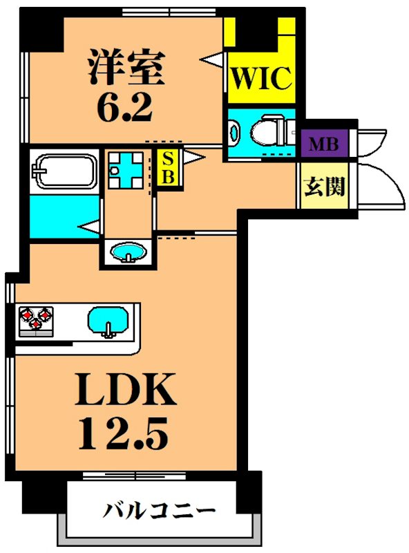 T's court 402号室 間取り