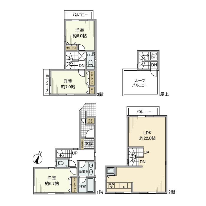 緑が丘戸建 間取り図