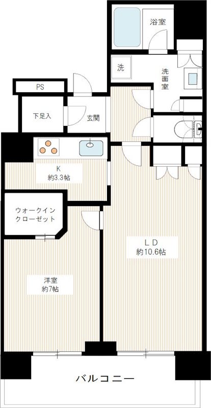 ベイクレストタワー 3603号室 間取り