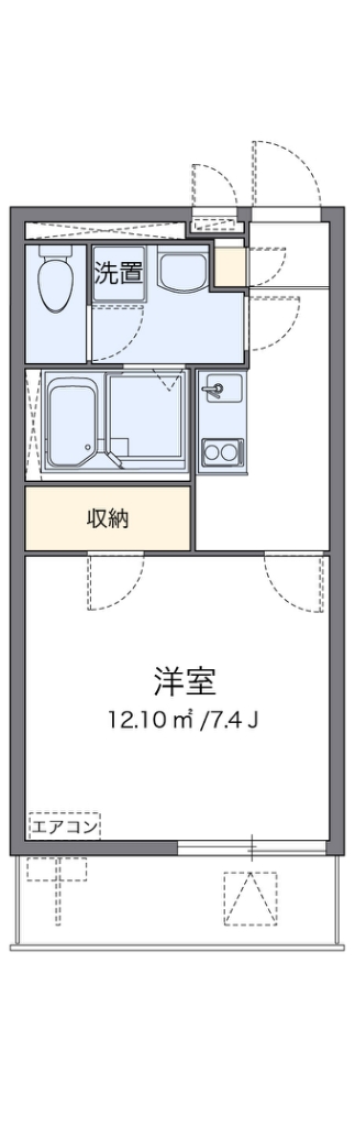 クレイノＴＡＴＥＩＳＨＩ 106号室 間取り