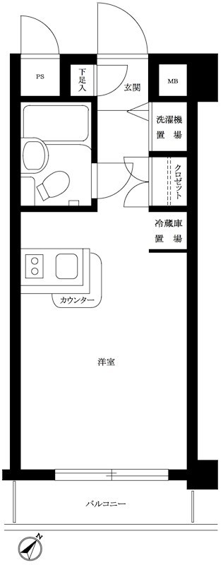 ワコーレ多摩川 405号室 間取り