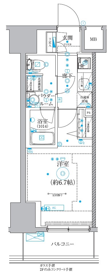 クオリタス品川南 302号室 間取り