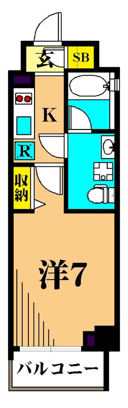ザ・レジデンス・オブ・トーキョーKK06 201号室 間取り