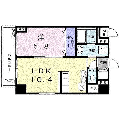 Ｂ．Ｒ．大森山王 301号室 間取り