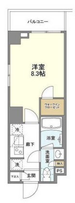 バウスフラッツ品川大井町 308号室 間取り