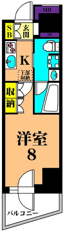 コンフォリア東大井Ⅰ 902号室 間取り